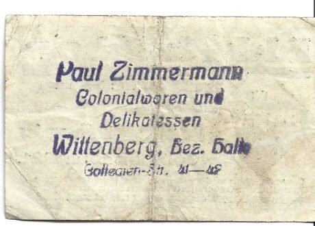 Реверс банкноты 20 fenigów EDEKA (Niemcy)