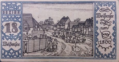 Реверс банкноты Seria 50 okręgów fenigowych - wydanie 18: Weißensee (Niemcy) 1921