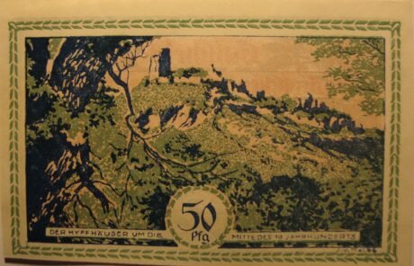 Реверс банкноты 50 fenigów Deutscher Reichskriegerbund Kyffhäuser (Niemcy) 1921