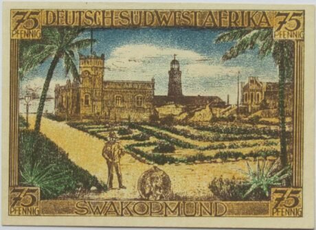 Реверс банкноты 75 пфеннигов Deutsch-Hanseatischer Kolonialgedenktag - A1: Deutsch-Südwestafrika (Германия) 1921 года