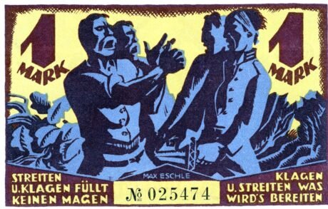 Реверс банкноты 1 punkt Ligi Kultury Niemieckiej (Niemcy) 1921