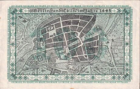 Реверс банкноты 100 marek (Niemcy) 1922