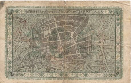 Реверс банкноты 500000 marek na 100 marek (Niemcy) 1922