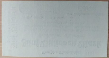 Реверс банкноты 5000000000000 марок (Германия) 1923 года