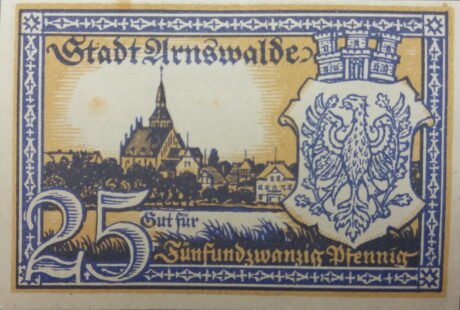 Аверс банкноты 25 fenigów (Niemcy) 1920
