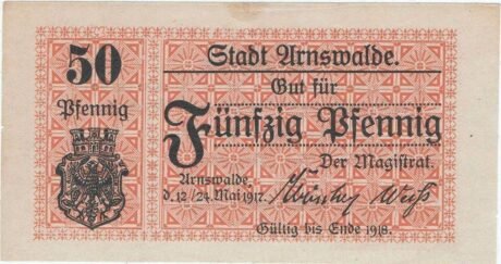 Аверс банкноты 50 fenigów (Niemcy) 1917