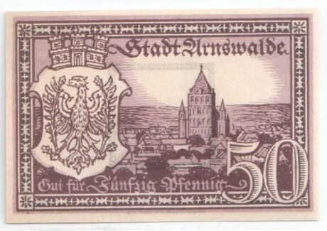 Аверс банкноты 50 fenigów (Niemcy) 1921