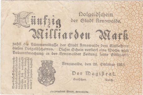 Аверс банкноты 50000000000 marek (Niemcy) 1923