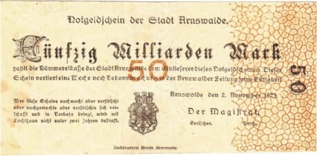 Аверс банкноты 50000000000 marek (Niemcy) 1923