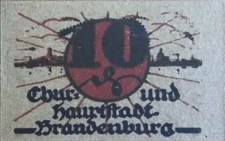 Аверс банкноты 10 fenigów (Niemcy) 1921