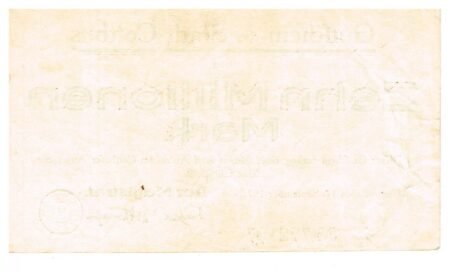 Реверс банкноты 10000000 marek (Niemcy) 1923