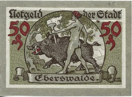 Реверс банкноты 50 fenigów (Niemcy) 1918