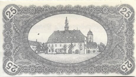 Реверс банкноты 25 fenigów (Niemcy) 1920