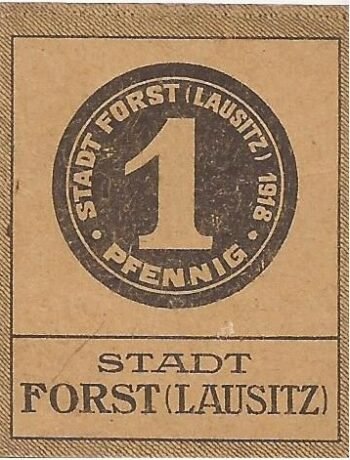 Аверс банкноты 1 fenig (Niemcy) 1918