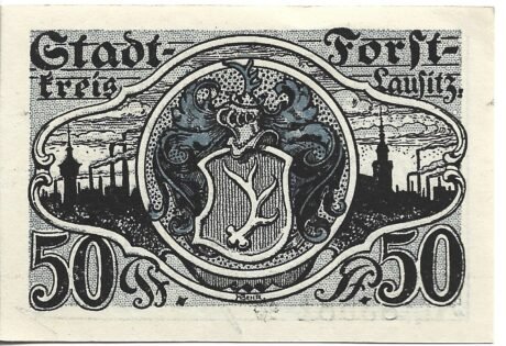 Аверс банкноты 50 fenigów (Niemcy) 1920