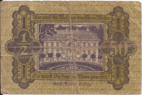 Реверс банкноты 50 fenigów (Niemcy) 1918