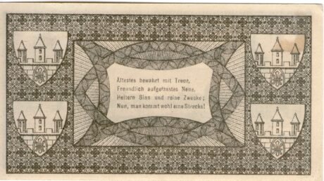 Реверс банкноты 50 fenigów (Niemcy) 1920