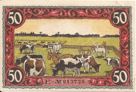 Реверс банкноты 50 fenigów (Niemcy) 1921