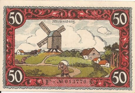 Реверс банкноты 50 fenigów (Niemcy) 1921