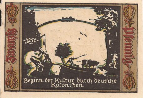 Реверс банкноты 20 fenigów (Niemcy) 1921