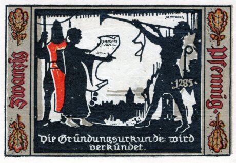 Реверс банкноты 20 fenigów (Niemcy) 1921