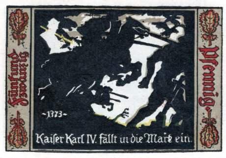 Реверс банкноты 25 fenigów (Niemcy) 1921