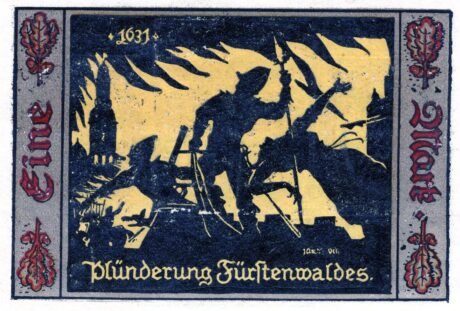 Реверс банкноты 1 marka (Niemcy) 1921