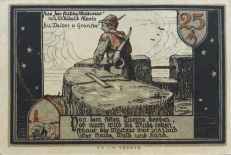 Реверс банкноты 25 fenigów (Niemcy) 1921