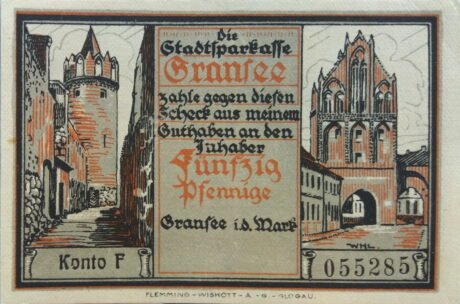 Аверс банкноты 50 fenigów (Niemcy) 1921