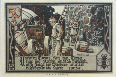 Реверс банкноты 50 fenigów (Niemcy) 1921