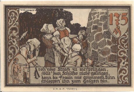 Реверс банкноты 1,75 marki (Niemcy) 1921