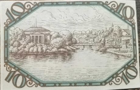 Реверс банкноты 10 fenigów (Niemcy) 1920