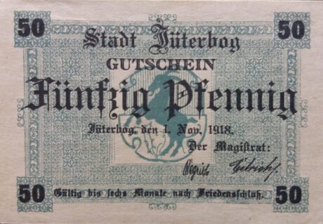 Аверс банкноты 50 пфеннигов (Германия)