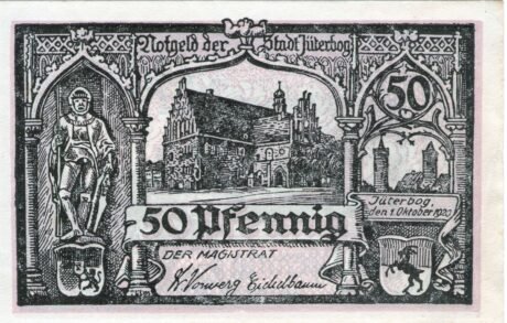 Аверс банкноты 50 fenigów (Niemcy) 1920