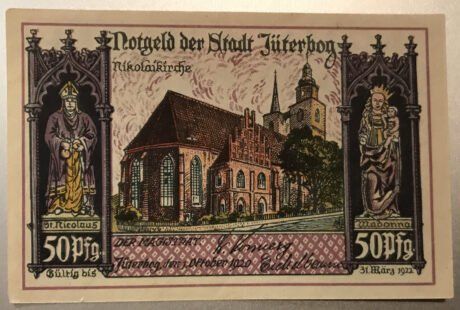 Аверс банкноты 50 пфеннигов (Германия) 1922 года