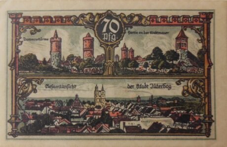 Реверс банкноты 70 fenigów (Niemcy) 1920