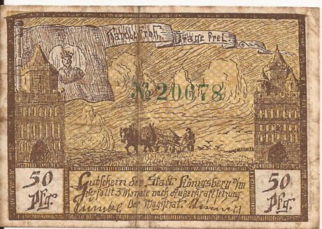 Аверс банкноты 50 fenigów (Niemcy) 1921