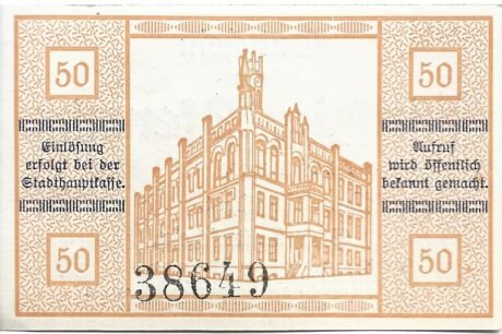 Реверс банкноты 50 пфеннигов (Германия) 1920 года