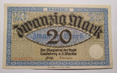 Аверс банкноты 20 marek (Niemcy) 1922