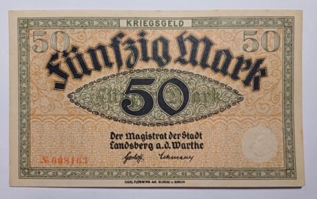 Аверс банкноты 50 marek (Niemcy) 1922