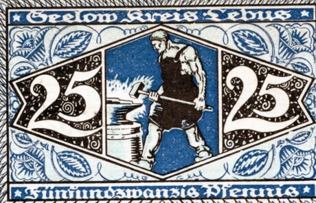 Реверс банкноты 25 пфеннигов Sparkasse des Kreises Lebus (Германия) 1920 года