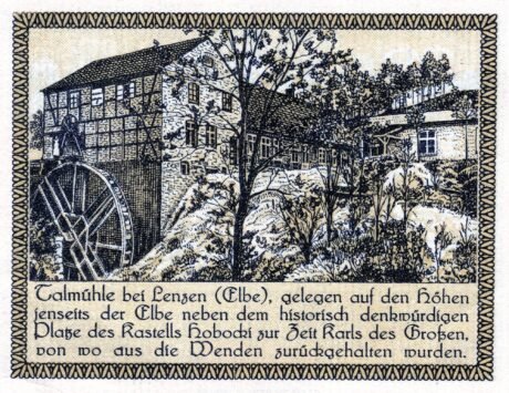 Реверс банкноты 50 fenigów (Niemcy)