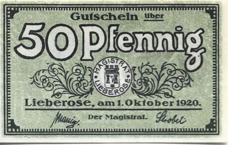 Аверс банкноты 50 fenigów (Niemcy) 1920