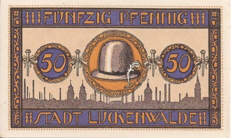 Реверс банкноты 50 fenigów (Niemcy) 1921