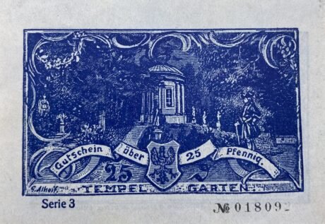 Реверс банкноты 25 fenigów (Niemcy) 1921