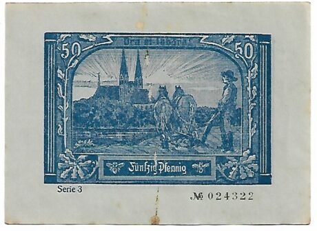 Реверс банкноты 50 fenigów (Niemcy) 1921