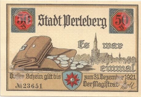 Аверс банкноты 50 fenigów (Niemcy) 1921