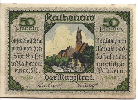 Аверс банкноты 50 пфеннигов (Германия)