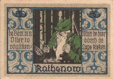 Реверс банкноты 50 fenigów (Niemcy) 1921