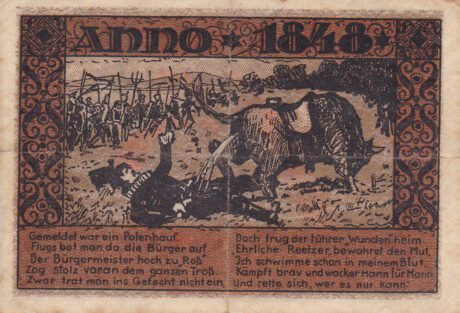 Реверс банкноты 75 fenigów (Niemcy) 1921